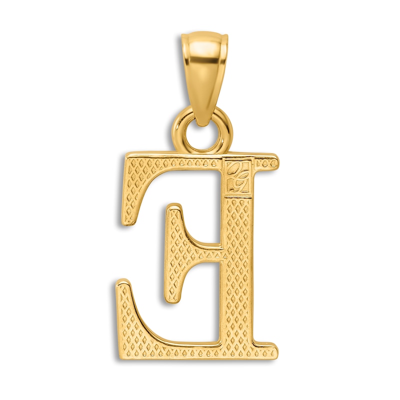 Main Image 3 of Initial E Necklace 14K Yellow Gold 18"