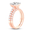 Thumbnail Image 2 of Lab-Grown Diamond Bridal Set 3 ct tw Princess/Round 14K Rose Gold