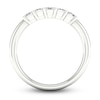 Thumbnail Image 4 of Diamond 5-Stone Anniversary Band 1 ct tw Emerald 14K White Gold