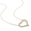 Thumbnail Image 2 of Diamond Heart Necklace 3/8 ct tw Round 10K Yellow Gold 17"