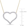 Thumbnail Image 3 of Diamond Heart Necklace 3/8 ct tw Round 10K Yellow Gold 17"