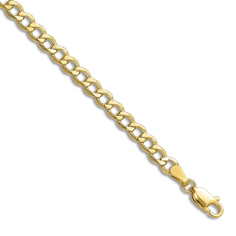 Main Image 1 of Comfort Curb Anklet 14K Yellow Gold 9"