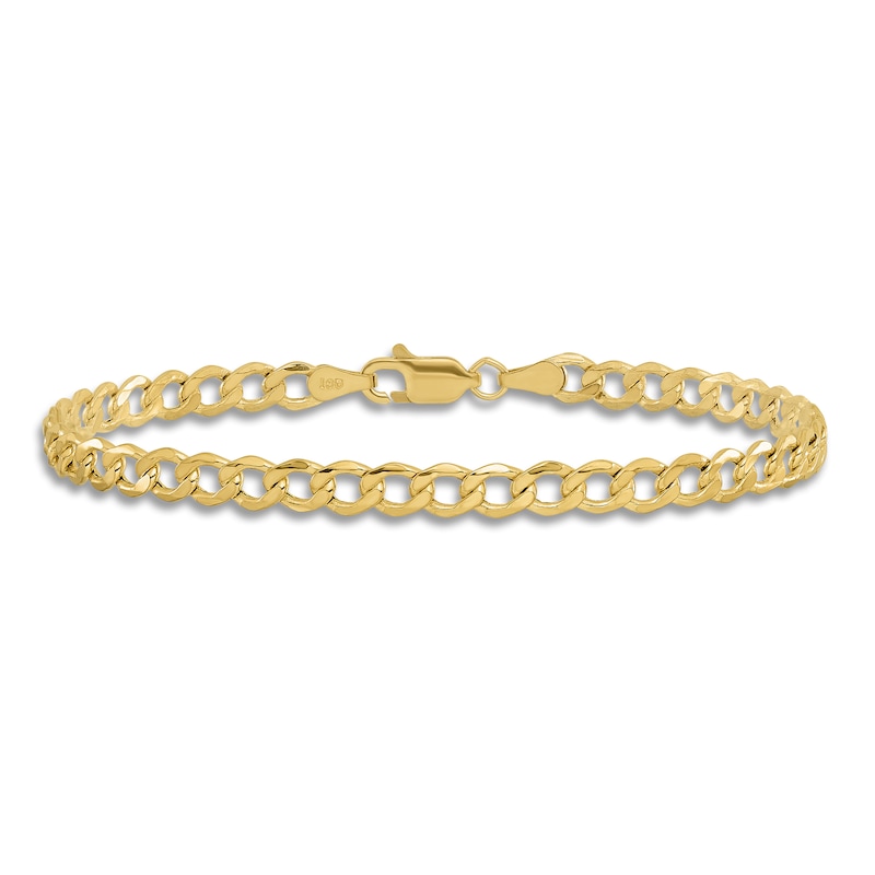 Main Image 3 of Comfort Curb Anklet 14K Yellow Gold 9"