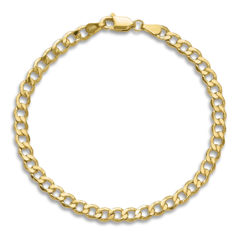 Main Image 4 of Comfort Curb Anklet 14K Yellow Gold 9"