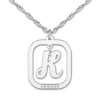 Thumbnail Image 0 of Initial Pendant Necklace Diamond Accents 14K White Gold 18"