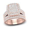 Thumbnail Image 0 of Diamond Cushion Bridal Set 2 ct tw Round 14K Rose Gold