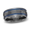 Thumbnail Image 0 of Men's Wedding Band Black Zirconium/Blue Ion-Plating 8.0mm