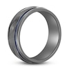 Thumbnail Image 1 of Men's Wedding Band Black Zirconium/Blue Ion-Plating 8.0mm