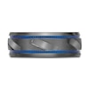 Thumbnail Image 2 of Men's Wedding Band Black Zirconium/Blue Ion-Plating 8.0mm