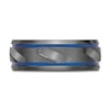 Thumbnail Image 3 of Men's Wedding Band Black Zirconium/Blue Ion-Plating 8.0mm