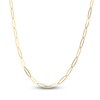 Thumbnail Image 1 of Italia D'Oro Solid Paperclip Necklace 14K Yellow Gold 17"