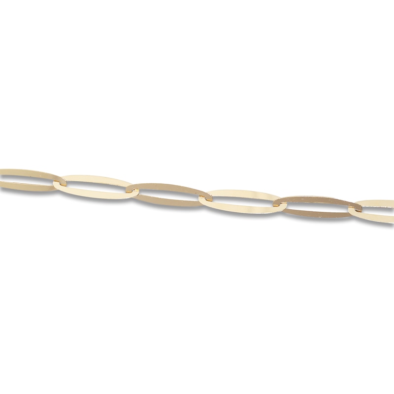 Main Image 2 of Italia D'Oro Solid Paperclip Necklace 14K Yellow Gold 17"