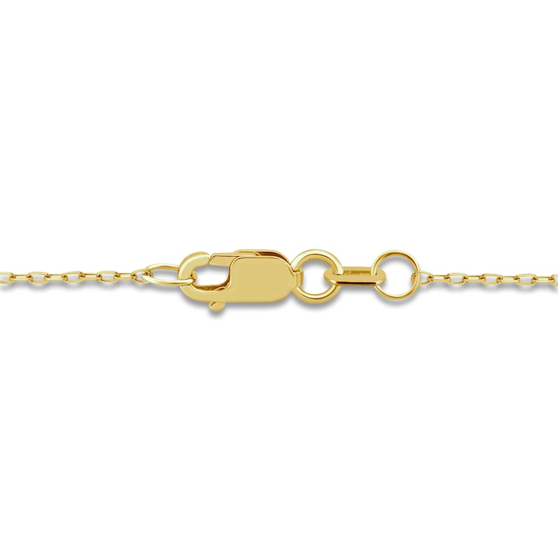 Main Image 2 of Diamond Pendant Necklace 5/8 ct tw Pear/Emerald/Round 14K Yellow Gold 18&quot;