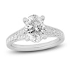 Thumbnail Image 1 of Lab-Grown Diamond Engagement Ring 2-1/3 ct tw Oval/Round 14K White Gold