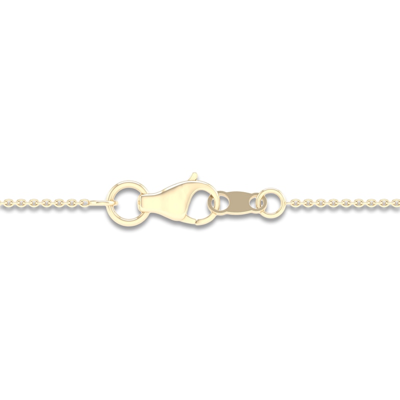 Main Image 5 of Lab-Grown Diamond Cross Necklace 1 ct tw 14K Yellow Gold 18"