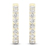 Thumbnail Image 1 of Lab-Grown Diamond Inside-Out Hoop Earrings 1 ct tw 14K Yellow Gold