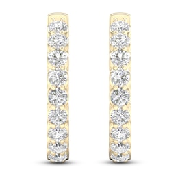 Lab-Grown Diamond Inside-Out Hoop Earrings 1 ct tw 14K Yellow Gold