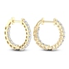 Thumbnail Image 3 of Lab-Grown Diamond Inside-Out Hoop Earrings 1 ct tw 14K Yellow Gold