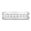 Thumbnail Image 3 of Men's Diamond Anniversary Band 1/2 ct tw Round 14K White Gold