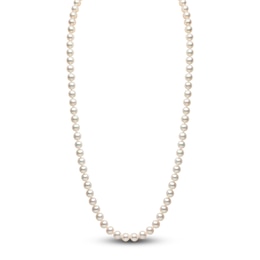 Yoko London Freshwater Cultured Pearl Necklace 18K White Gold 24"