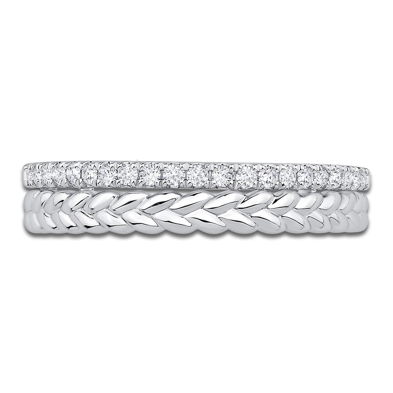 Main Image 3 of Diamond Wedding Band 1/6 ct tw Round 14K White Gold