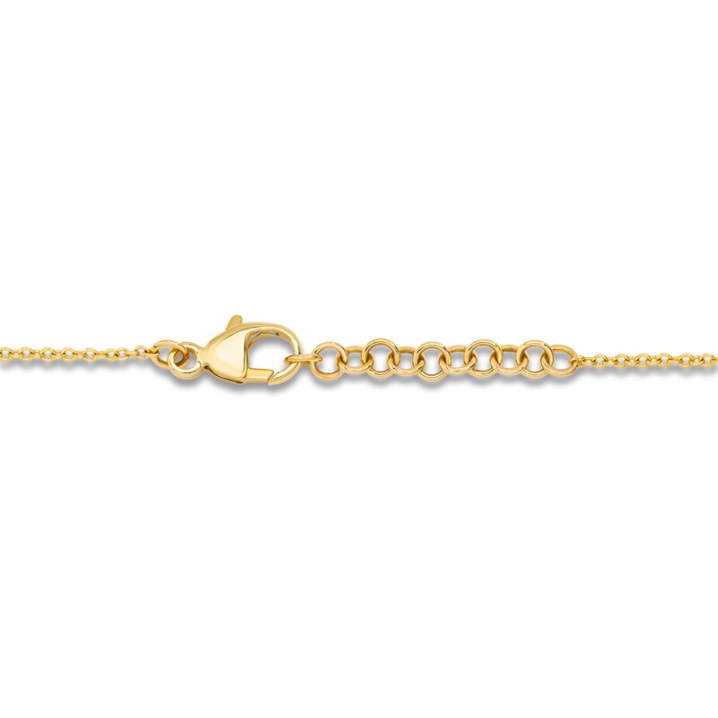 Main Image 3 of Children's Freshwater Cultured Pearl & Diamond Bracelet 14K Yellow Gold 6"