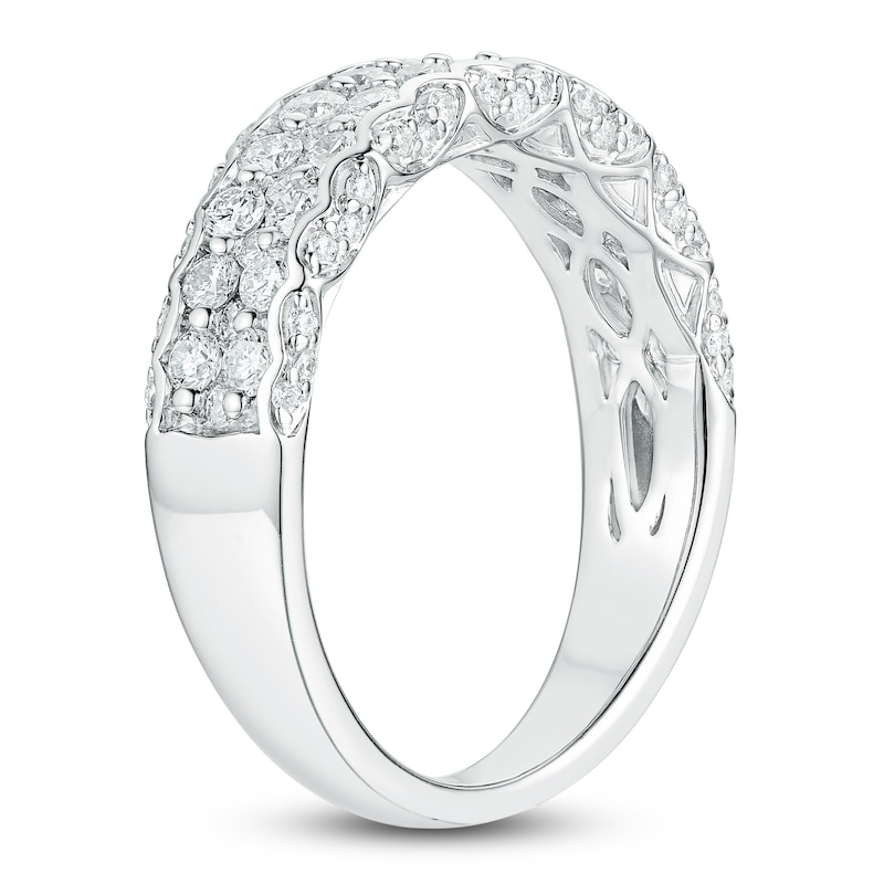 Main Image 2 of Diamond Multi-Row Anniversary Band 1 ct tw 14K White Gold
