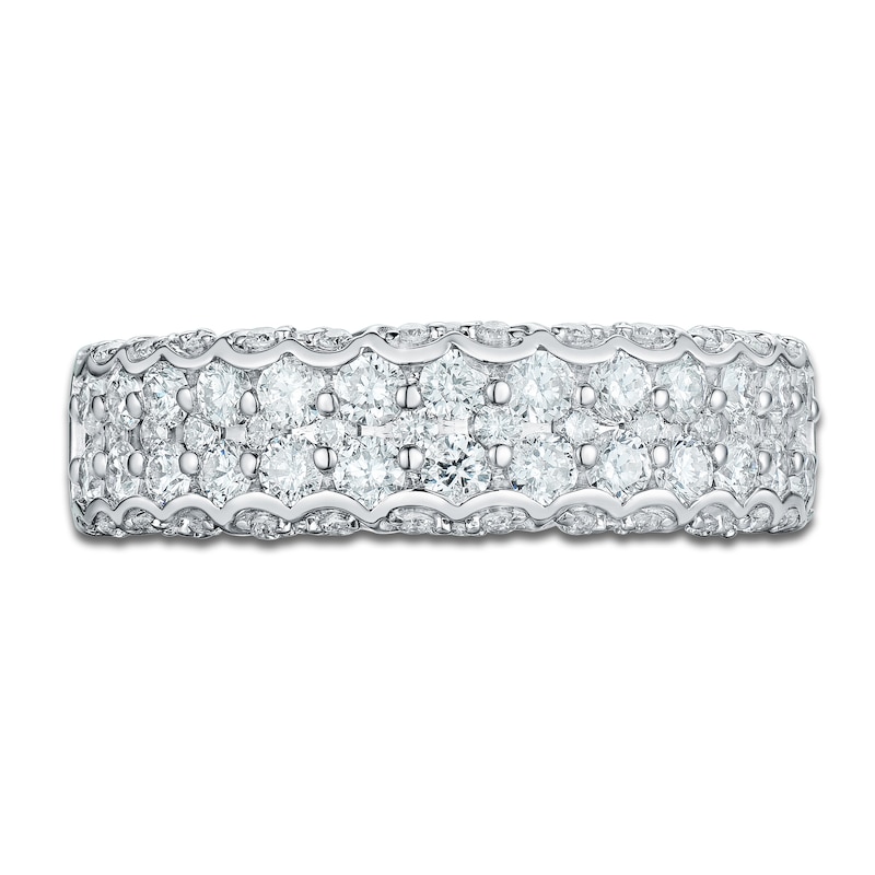 Main Image 3 of Diamond Multi-Row Anniversary Band 1 ct tw 14K White Gold