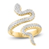 Thumbnail Image 1 of LALI Jewels Natural Tsavorite Garnet & Diamond Snake Ring 1/4 ct tw 14K Yellow Gold