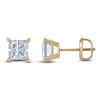Thumbnail Image 0 of Princess-Cut Lab-Created Diamond Solitaire Stud Earrings 1-1/4 ct tw 14K Yellow Gold (F/SI2)