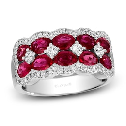 Le Vian Natural Oval-Cut Ruby & Diamond Ring 1/2 ct tw 14K Vanilla Gold