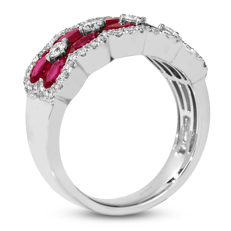 Main Image 2 of Le Vian Natural Oval-Cut Ruby & Diamond Ring 1/2 ct tw 14K Vanilla Gold