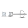 Thumbnail Image 1 of Princess-Cut Diamond Solitaire Stud Earrings 1/10 ct tw 14K White Gold (I/I2)
