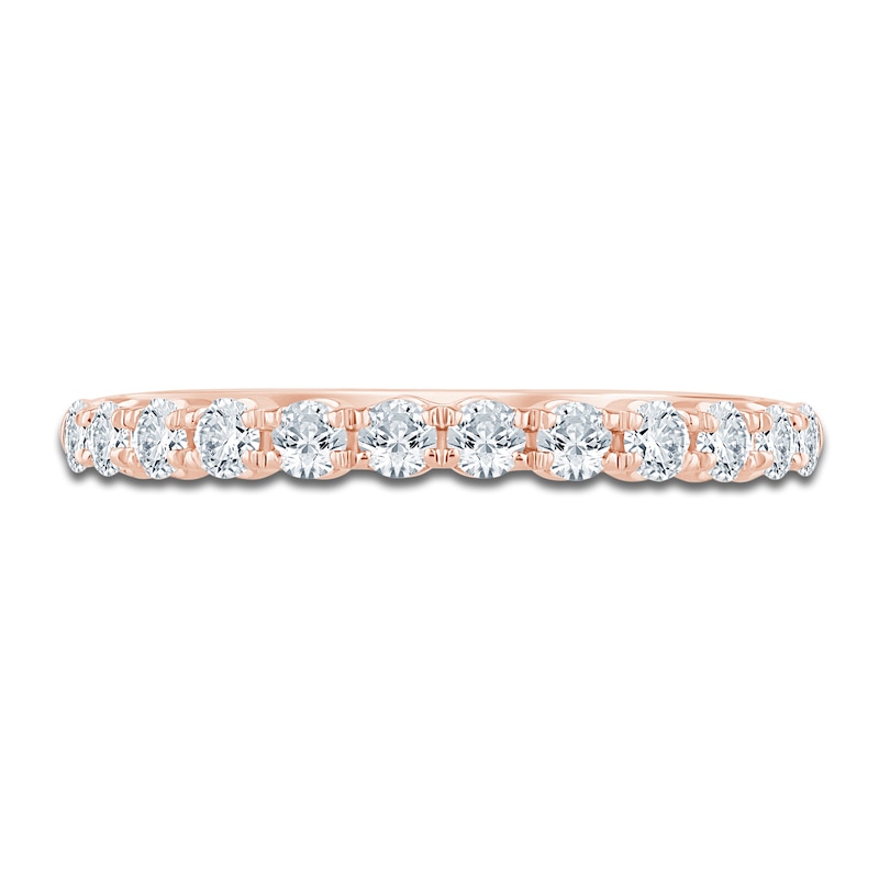 Main Image 3 of Diamond Scalloped Anniversary Ring 1/3 ct tw 14K Rose Gold