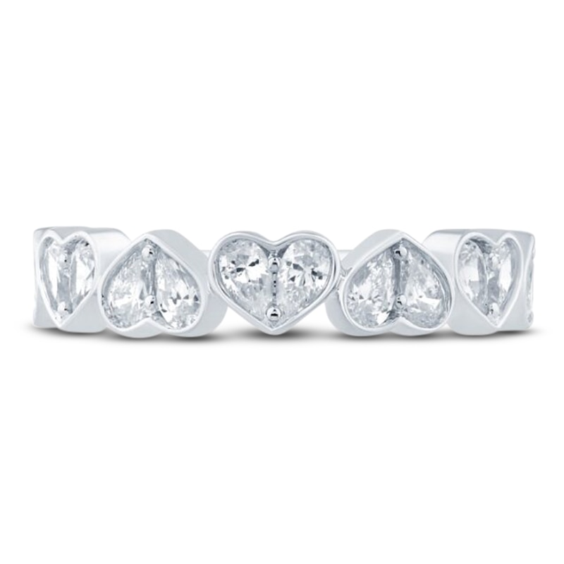 Main Image 3 of Pnina Tornai Lab-Grown Diamond Heart Anniversary Ring 3/4 ct tw 14K White Gold