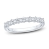 Thumbnail Image 1 of Certified Emerald-Cut Diamond Anniversary Ring 1/2 ct tw 14K White Gold