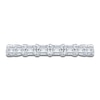 Thumbnail Image 3 of Certified Emerald-Cut Diamond Anniversary Ring 1/2 ct tw 14K White Gold