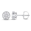 Thumbnail Image 1 of Round-Cut Lab-Grown Diamond Bezel-Set Solitaire Stud Earrings 1 ct tw 18K White Gold (F/VS2)