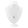 Thumbnail Image 4 of Kallati Oval-Cut Natural Emerald & Diamond Necklace 1/5 ct tw 14K Yellow Gold 18"
