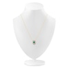 Thumbnail Image 5 of Kallati Oval-Cut Natural Emerald & Diamond Necklace 1/5 ct tw 14K Yellow Gold 18"