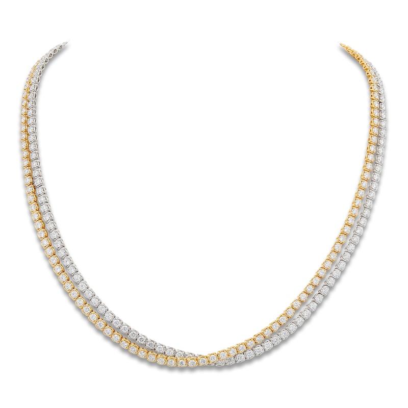 Main Image 1 of Matinee by A Link Diamond Layered Necklace 12-1/2 ct tw 18K Two-Tone Gold 16"