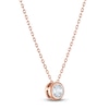 Thumbnail Image 2 of Certified Round-Cut Diamond Bezel-Set Solitaire Necklace 1/2 ct tw 14K Rose Gold 18" (I1/I)