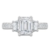 Thumbnail Image 3 of Lab-Grown Emerald-Cut Diamond Engagement Ring 2 ct tw 14K White Gold