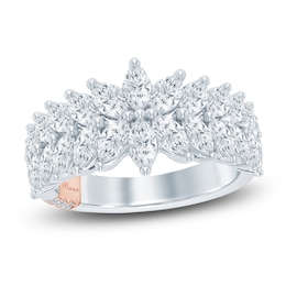 Pnina Tornai Marquise-Cut Lab-Grown Diamond Two-Row Anniversary Ring 1-3/4 ct tw 14K White Gold