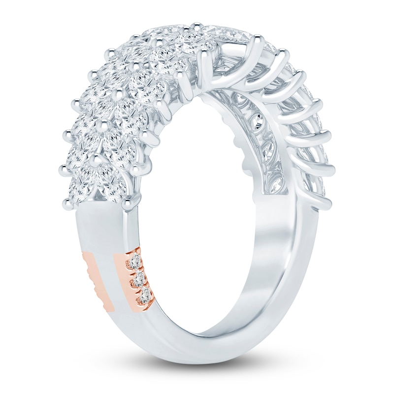 Main Image 2 of Pnina Tornai Marquise-Cut Lab-Grown Diamond Two-Row Anniversary Ring 1-3/4 ct tw 14K White Gold
