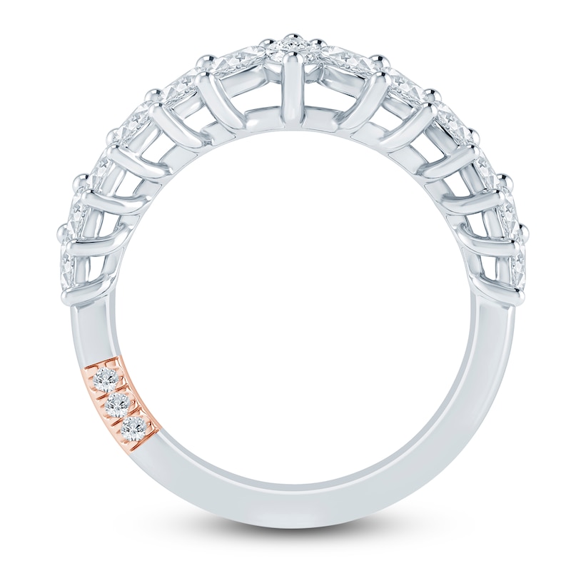 Main Image 4 of Pnina Tornai Marquise-Cut Lab-Grown Diamond Two-Row Anniversary Ring 1-3/4 ct tw 14K White Gold