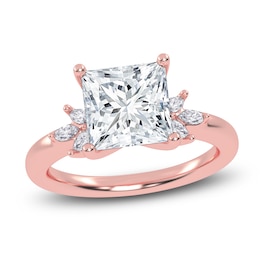 Princess-Cut Created By Jared Studio Lab-Grown Diamond Engagement Ring 2-1/6 ct tw 14K Rose Gold