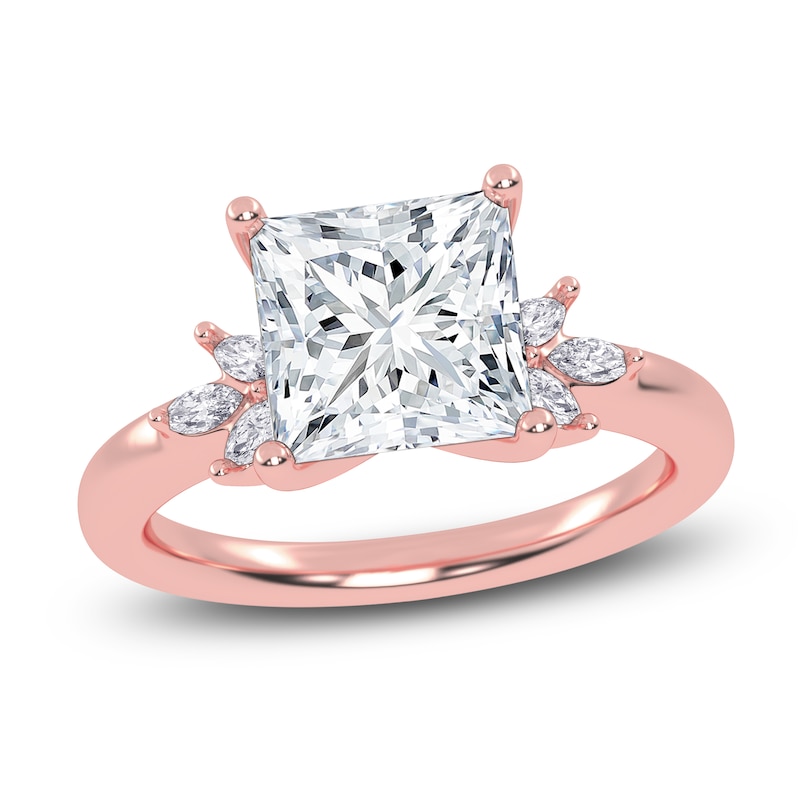 Main Image 1 of Princess-Cut Created By Jared Studio Lab-Grown Diamond Engagement Ring 2-1/6 ct tw 14K Rose Gold
