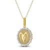 Thumbnail Image 2 of Diamond Zodiac Capricorn Medallion Necklace 1/3 ct tw 10K Yellow Gold 18"
