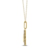 Thumbnail Image 3 of Diamond Zodiac Capricorn Medallion Necklace 1/3 ct tw 10K Yellow Gold 18"